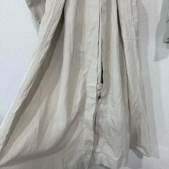 NWT Madewell Belted Trench Coat in Drapey Twill Muted Stone Chic Size Large - Picture 5 of 7